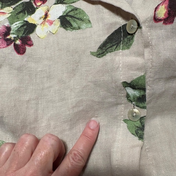 Milio-Milano 100% linen floral shirt dress - size medium - Picture 6 of 8